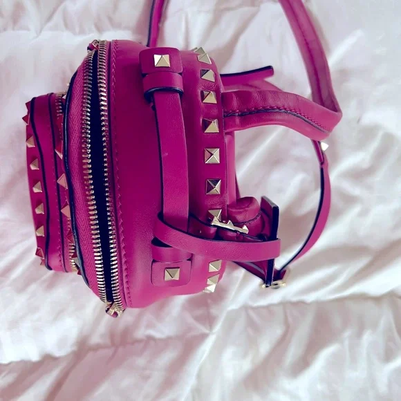 Valentino Mini Rockstud Pink Backpack - Picture 3 of 11